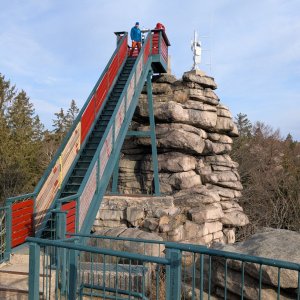 Pepa Š. na vrcholu Aussichtsfelsen (22.3.2025 16:00)