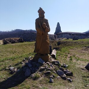 Jozef Farkaš on the summit of Pustý vrch S (7.4.2020 14:05)