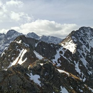 Pavel Svoboda on the summit of Opalony Wierch S (17.4.2025 12:30)