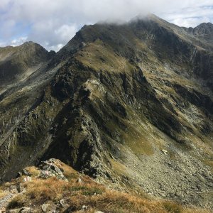Jan Drabina on the summit of Șerbotã (7.9.2017 11:37)