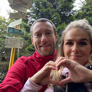 Barbora Lacková na vrcholu Kněhyně (24.9.2022 17:10)