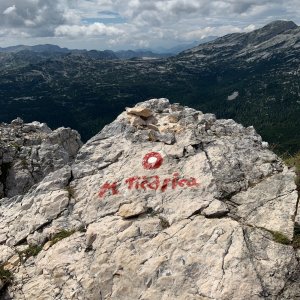 Jan Drabina on the summit of Mala Tičarica (6.8.2020 13:30)