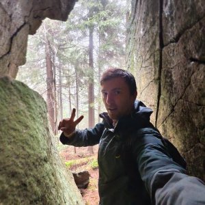 Jiří Králík na vrcholu Velký Polom J (15.9.2025 17:30)