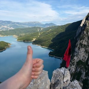 Any Vališová on the summit of Ballkoni Boville (1.7.2026 17:48)