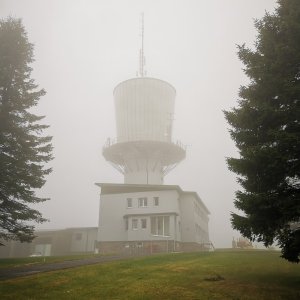 Jiří Králík on the summit of Dyleň (10.10.2025 17:58)