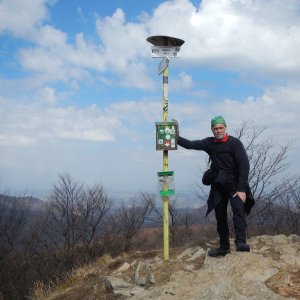 Rastislav Biarinec on the summit of Šimonka (28.3.2020 10:45)