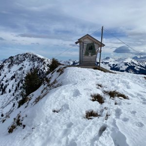Martin Matějka on the summit of Fleiding (9.2.2025 12:38)