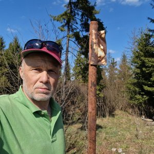 Rastislav Biarinec on the summit of Gôčová (18.4.2026 14:47)