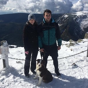 Markéta Čeníková na vrcholu Sněžka (6.10.2019 11:40)