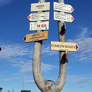 Marcell na vrcholu Sněžka 