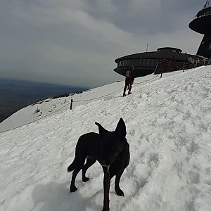 Martin Mares on the summit of Sněžka (30.4.2022 12:26)