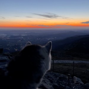 Natalie K. on the summit of Sněžka (4.6.2023 4:05)