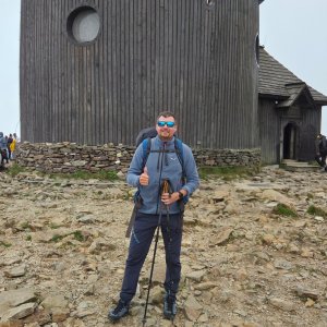 Martin Snopek on the summit of Sněžka (29.7.2025 15:03)