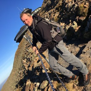 Pavla Čížková on the summit of Sněžka (15.10.2017 16:50)