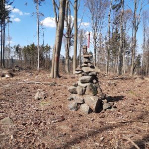 Filip on the summit of Roháč V (12.4.2020 15:05)