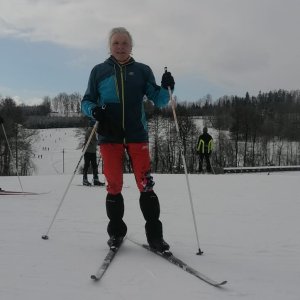 Jaroslav Hrabuška na vrcholu Charvátův kopec (16.2.2025 10:30)