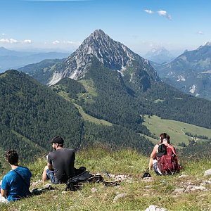 Léňa Manová on the summit of Kleiner Priel (2.8.2020 12:35)
