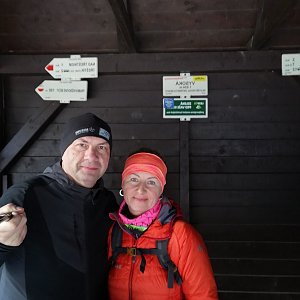 Dana + jirka na vrcholu Vysoká (20.3.2022 7:35)