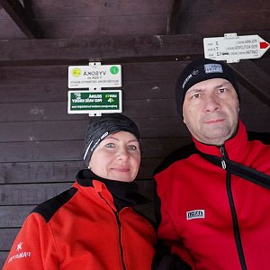 Dana + jirka na vrcholu Vysoká (27.2.2020 15:43)