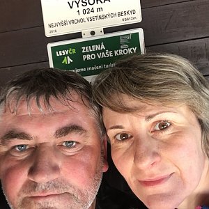 věrka na vrcholu Vysoká (7.4.2019 8:57)