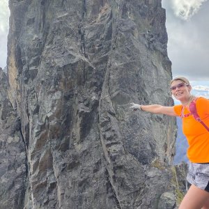 Zuzana Rožková on the summit of Priečne Sedlo (30.8.2026 12:10)