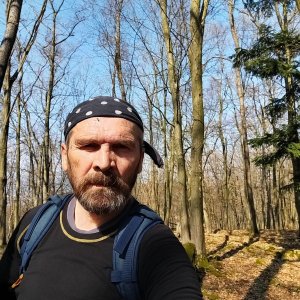 Jaroslav Flidr on the summit of Stráž (27.3.2025 11:25)