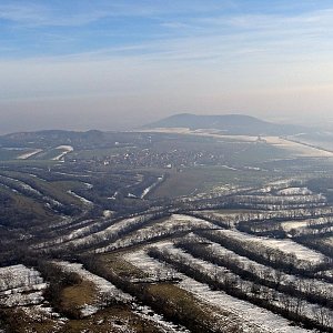 Lukáš Novotný na vrcholu Oblík (20.2.2021)