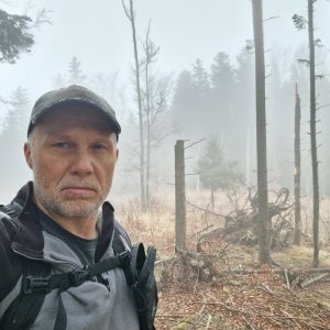 Rastislav Biarinec on the summit of Rakytník (1.4.2025 11:34)