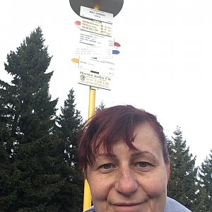 Kamila  Petrová na vrcholu Malý Javorník (8.11.2019 14:00)