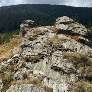 Radka D on the summit of Sokol SV (7.9.2025 13:28)