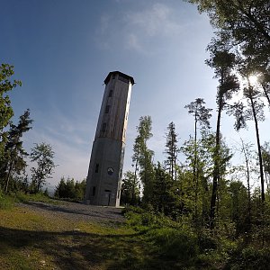 Jan Matiášek on the summit of Javornická hůra (21.5.2023 9:08)