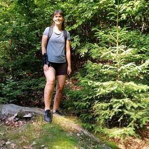 Iveta Válová on the summit of Kaštánkův kopec (23.6.2024)