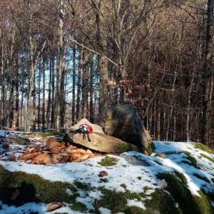 Jiřina on the summit of Zadní paseka (25.12.2025 13:45)