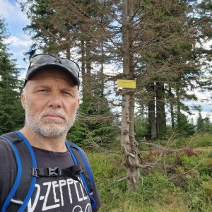 Rastislav Biarinec on the summit of Modralová (19.7.2025 14:27)