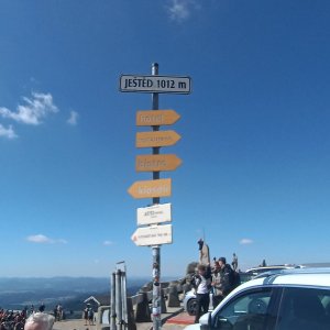Stanlynka90 on the summit of Ještěd (19.8.2025 14:51)