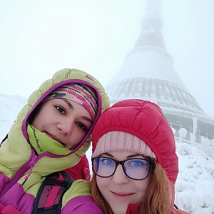 coccobello na vrcholu Ještěd (9.1.2021 13:55)