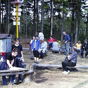Iveta Válová na vrcholu Dědkovská hora (29.3.2003)