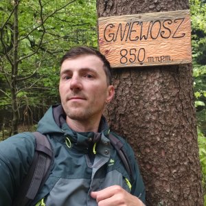 Jiří Králík on the summit of Gniewosz (14.5.2026 16:22)