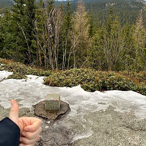 Any Vališová on the summit of Pevnost (30.12.2022 13:34)