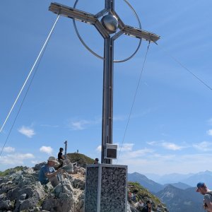 Michal on the summit of Säuling (18.6.2025 12:00)