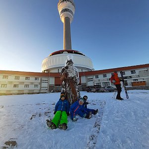 Lucie Trenzová na vrcholu Praděd (1.12.2020 2:39)