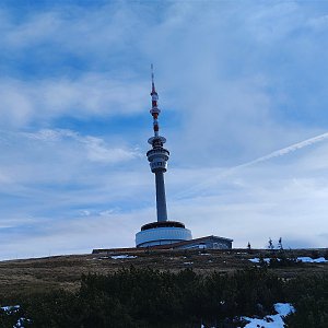 Milan Meravy on the summit of Praděd (3.1.2023 13:53)
