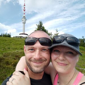 Anička on the summit of Praděd (27.6.2022 15:30)
