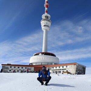 Tomáš Vašíček na vrcholu Praděd (25.2.2024 11:30)