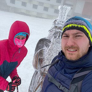Dominika Turčeková na vrcholu Praděd (24.1.2021 13:00)