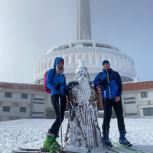 Dominika Turčeková na vrcholu Praděd (9.2.2021 13:15)