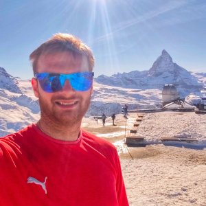 Jiří Hudec on the summit of Gornergrat (4.4.2026 17:00)