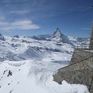 Martin Horáček na vrcholu Gornergrat (22.3.2009 15:40)
