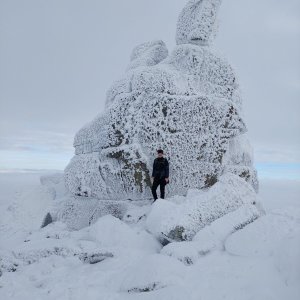Petr Svoboda on the summit of Słonecznik (31.1.2026 10:57)