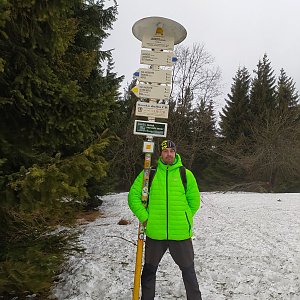Patrik Ocebut Krupa na vrcholu Javorový vrch (23.1.2021 11:31)